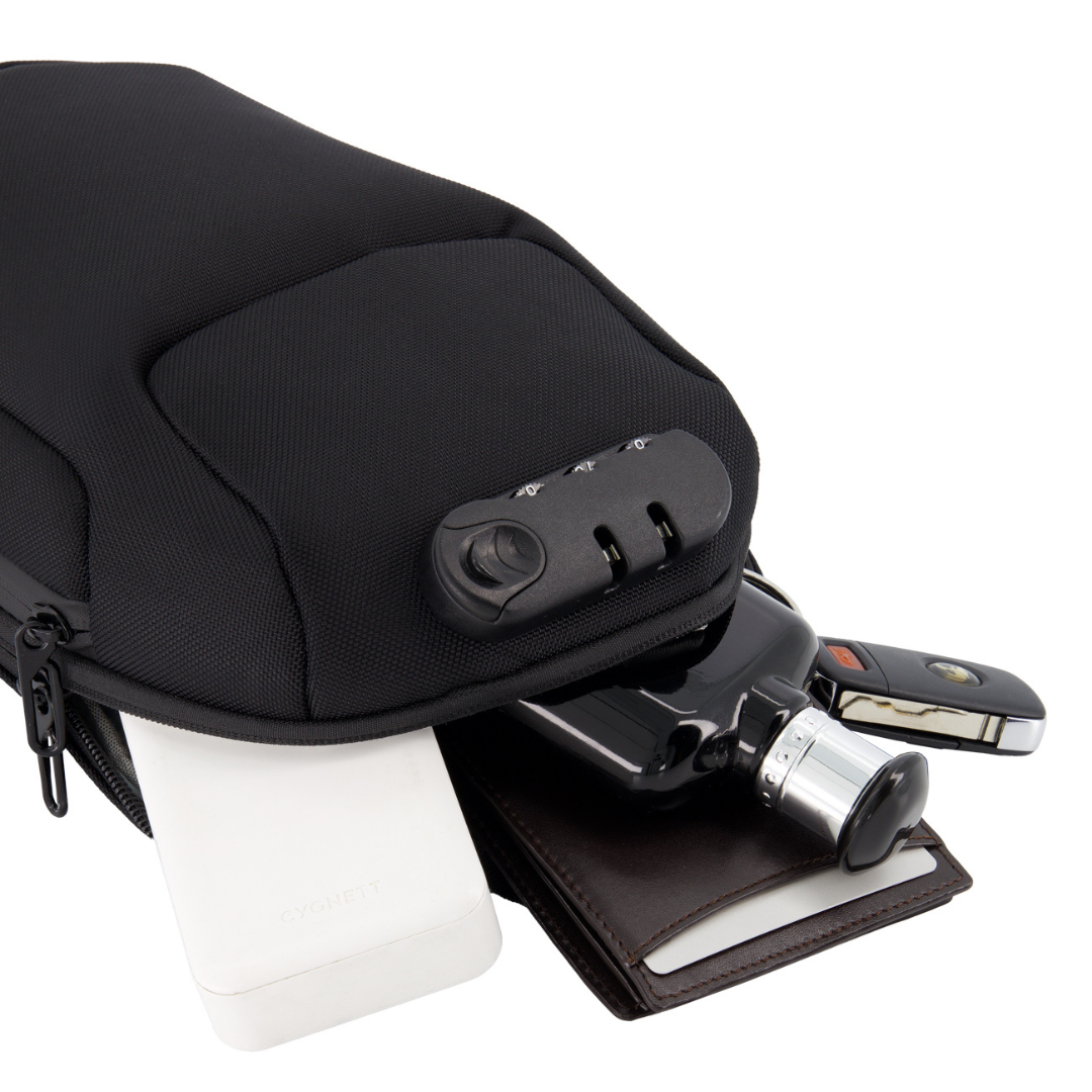Sichere Umhängetasche Unisex mit USB-Ladeanschluss