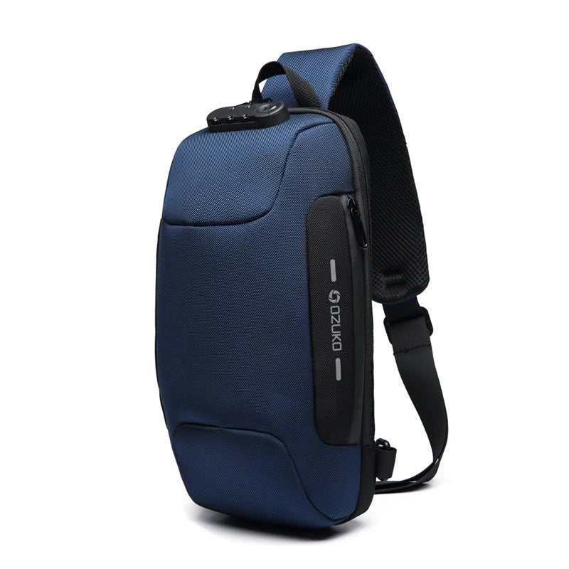 Sichere Umhängetasche Unisex mit USB-Ladeanschluss
