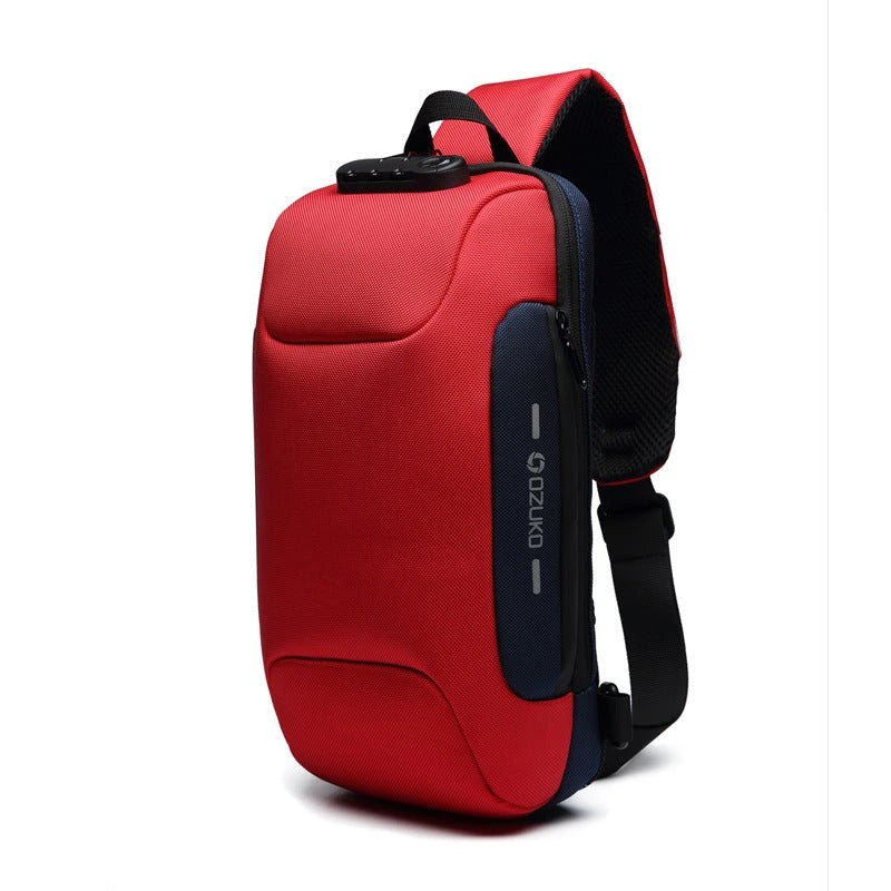 Sichere Umhängetasche Unisex mit USB-Ladeanschluss