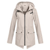 Damen Wasserdichte Jacke Regular Fit Freizeit mit Kapuze
