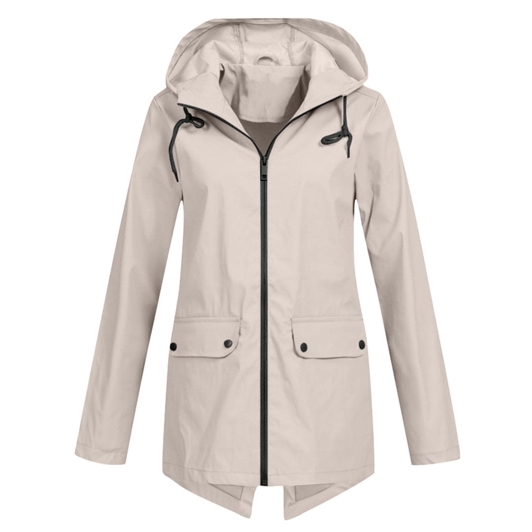 Damen Wasserdichte Jacke Regular Fit Freizeit mit Kapuze
