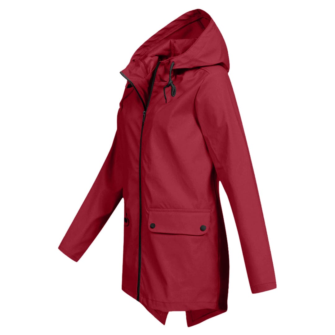 Damen Wasserdichte Jacke Regular Fit Freizeit mit Kapuze