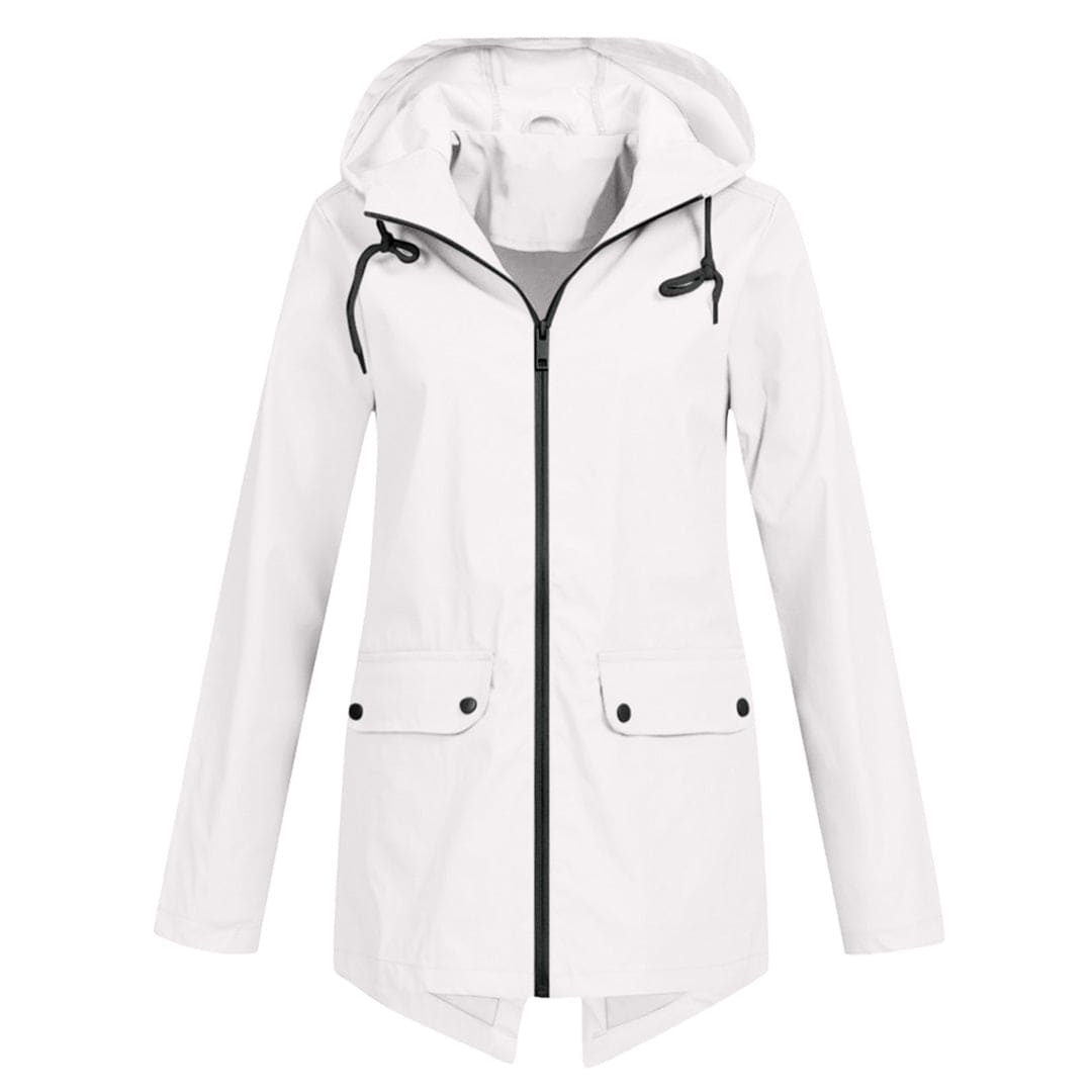 Damen Wasserdichte Jacke Regular Fit Freizeit mit Kapuze