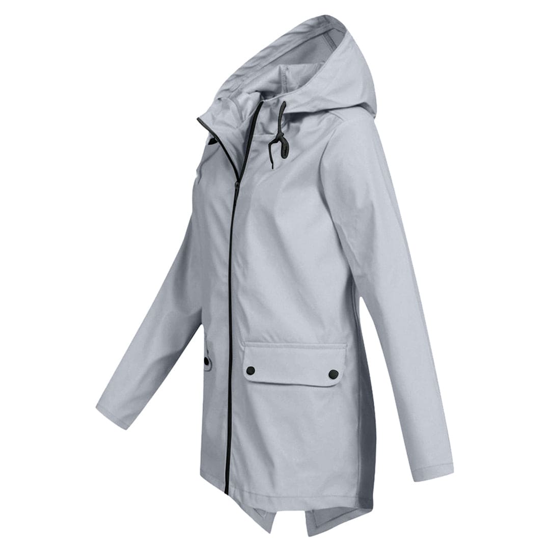 Damen Wasserdichte Jacke Regular Fit Freizeit mit Kapuze
