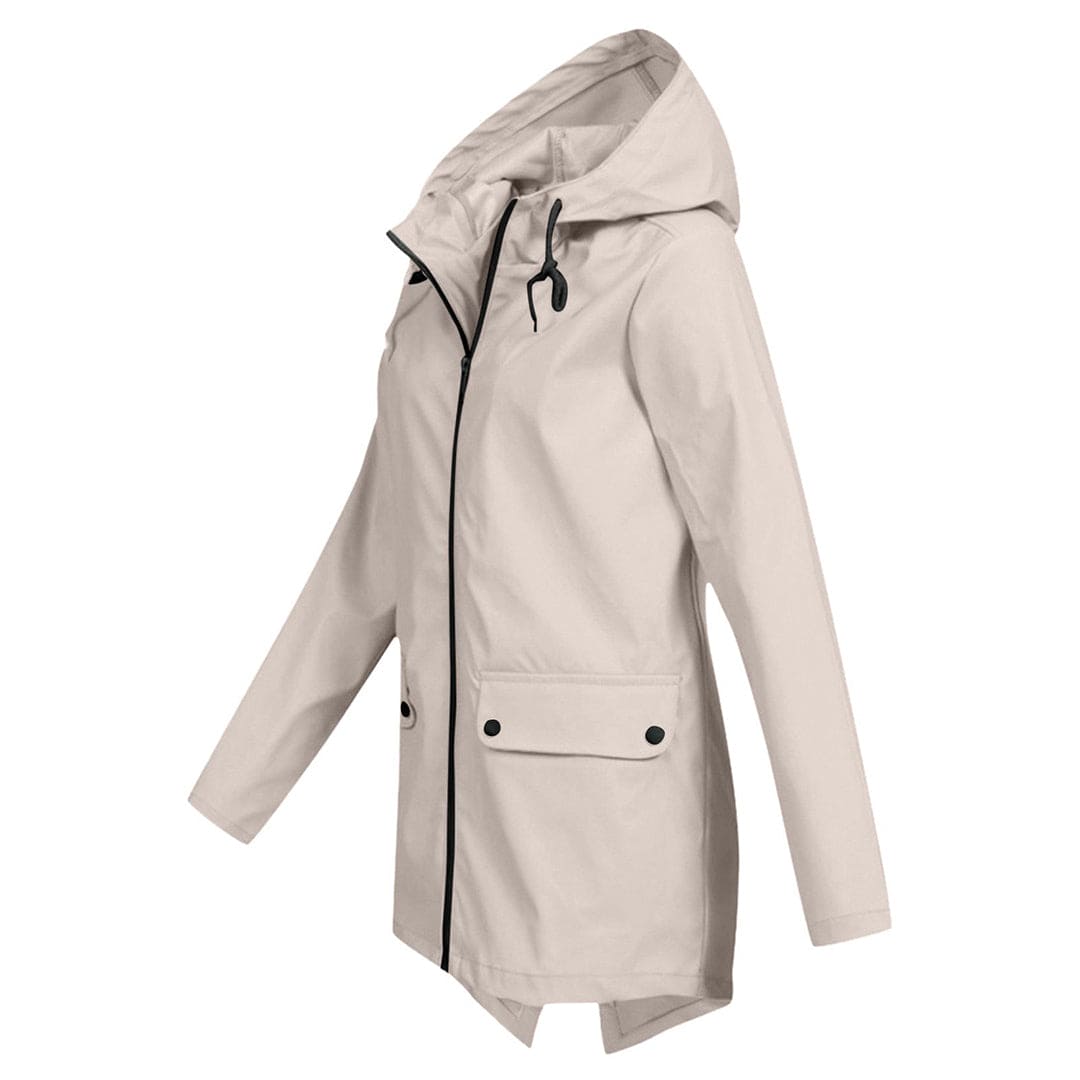 Damen Wasserdichte Jacke Regular Fit Freizeit mit Kapuze