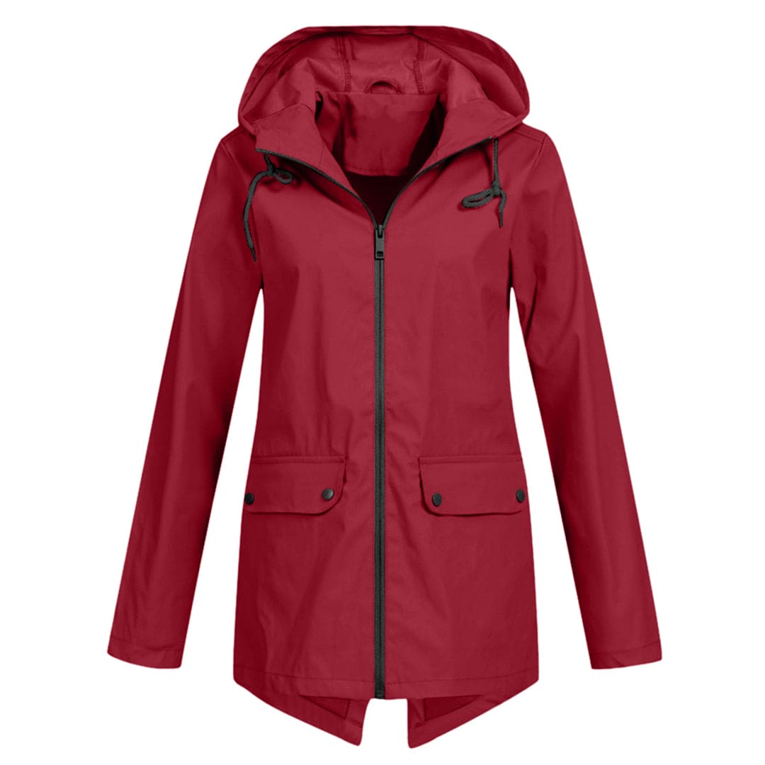 Damen Wasserdichte Jacke Regular Fit Freizeit mit Kapuze