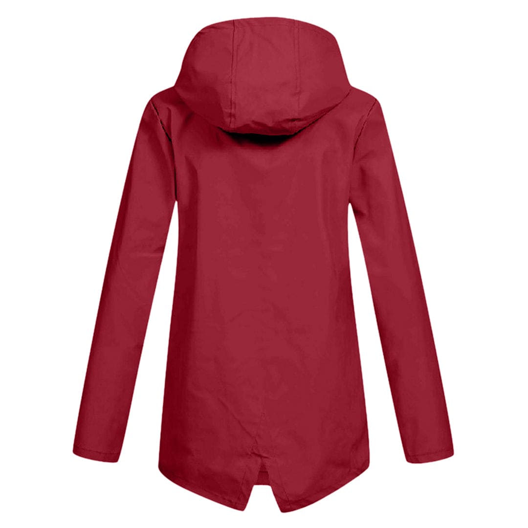 Damen Wasserdichte Jacke Regular Fit Freizeit mit Kapuze