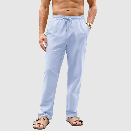 Kordelzug-Hosen für Herren mit geradem Bein in lässigem Stil