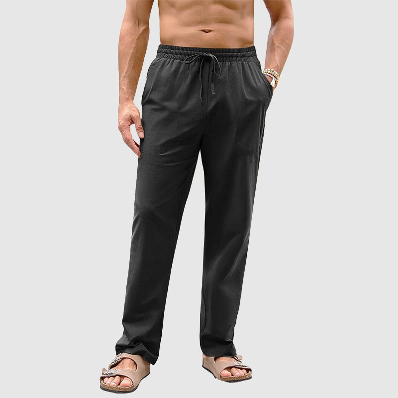Kordelzug-Hosen für Herren mit geradem Bein in lässigem Stil