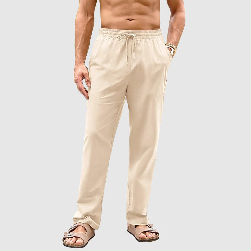 Kordelzug-Hosen für Herren mit geradem Bein in lässigem Stil