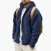 Veste polaire homme | Veste à capuche zippée et poches latérales | Veste de mi-saison