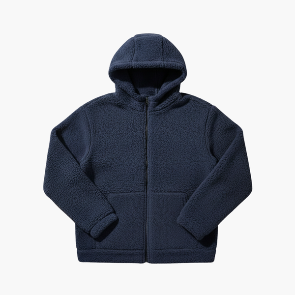 Veste polaire homme | Veste à capuche zippée et poches latérales | Veste de mi-saison