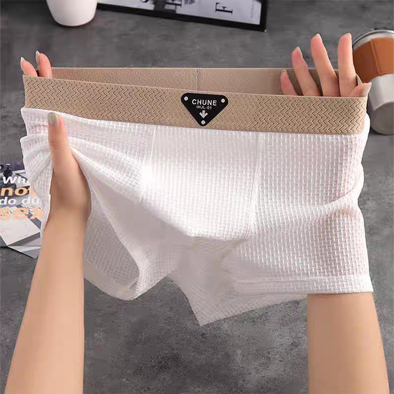 Boxershorts Herren Regular Fit Freizeit Waffelstrick