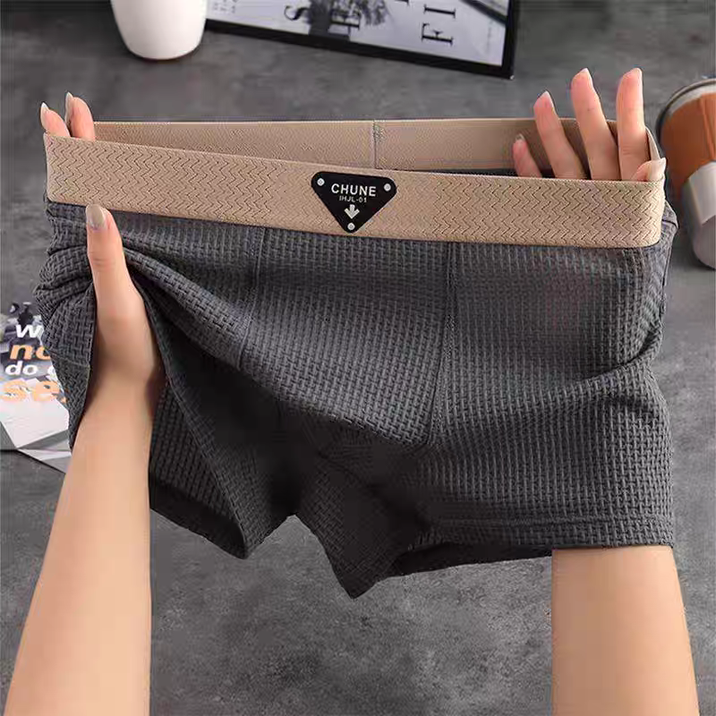 Boxershorts Herren Regular Fit Freizeit Waffelstrick
