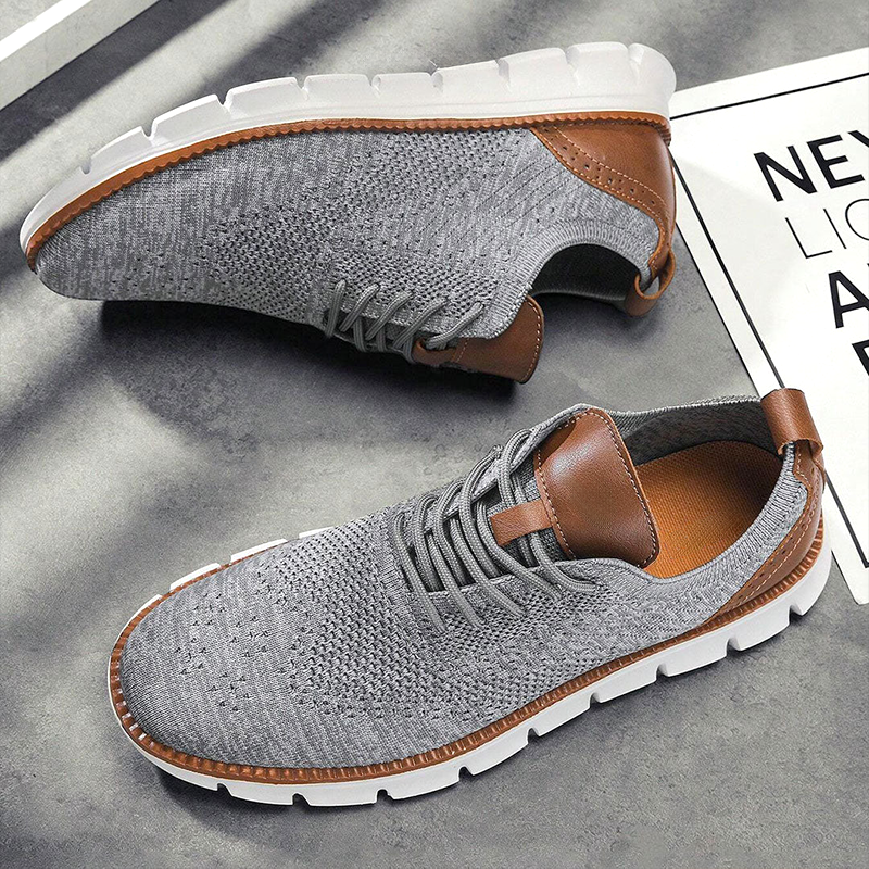 Sneakers für Herren im smart casual Stil mit atmungsaktivem Mesh-Obermaterial