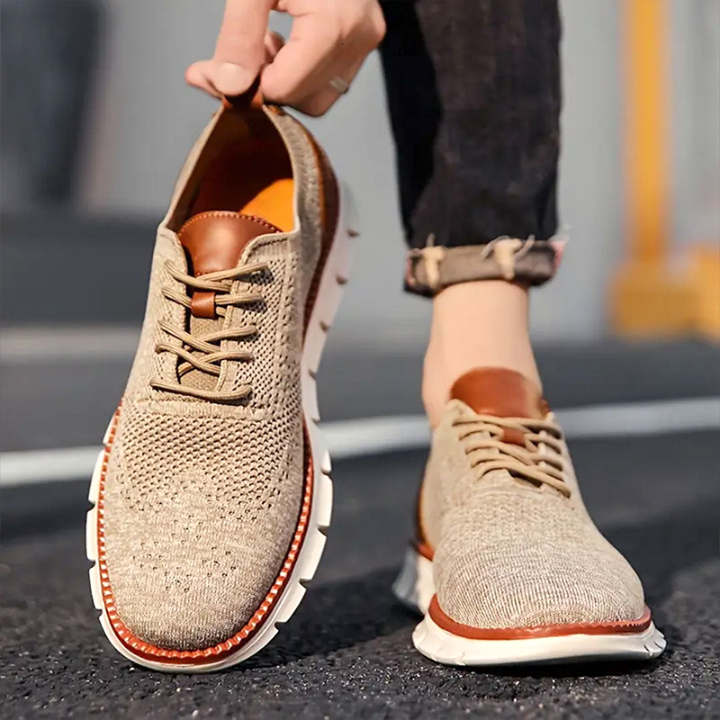 Sneakers für Herren im smart casual Stil mit atmungsaktivem Mesh-Obermaterial