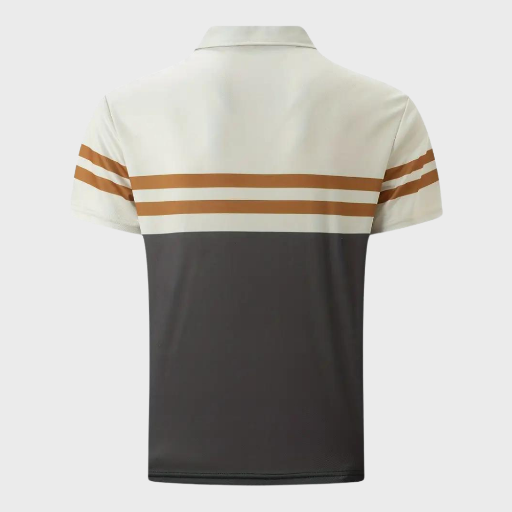 Gestreiftes Herren Poloshirt aus strapazierfähigem Polyester | Bequeme Passform für lässigen Stil 2