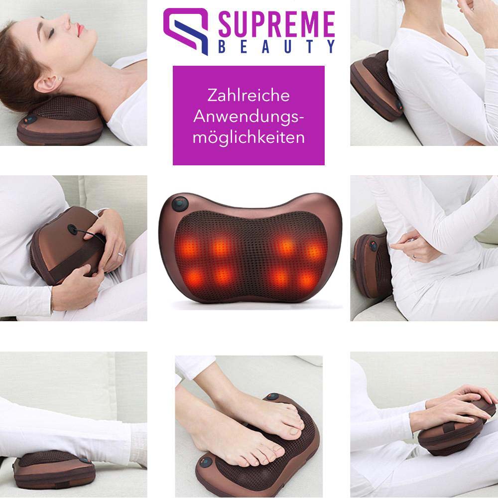Massagekissen Damen & Herren Tiefen Shiatsu Wärmefunktion Tragbar