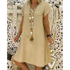 Damen Kleid Relaxed Fit Freizeit Lässig Bequem
