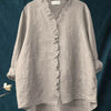 Damen Rüschenshirt Relaxed Fit Freizeit Layering