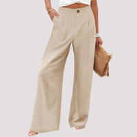 Damenhose Weites Bein High Waist Relaxed Fit Casual