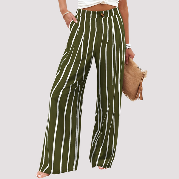 Damenhose Weites Bein High Waist Relaxed Fit Casual