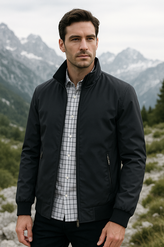 Übergangsjacke Herren – Leichte Herrenjacke mit Stehkragen & Langen Ärmeln | Jacke Herren Frühling & Sommer