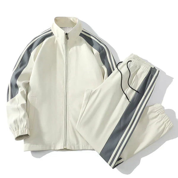 Herren Trainingsanzug mit Reißverschluss | Zweiteiliges Jogging-Set für Sport und Freizeit