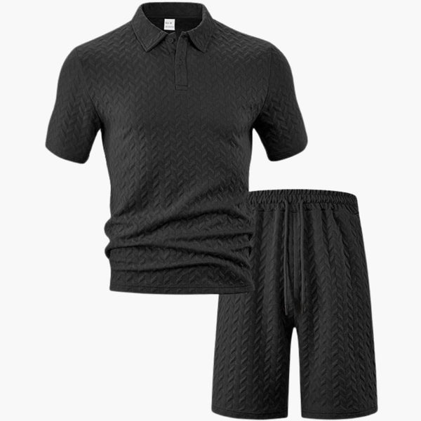 Herren Polo Shorts Set Sommer Zweiteiler