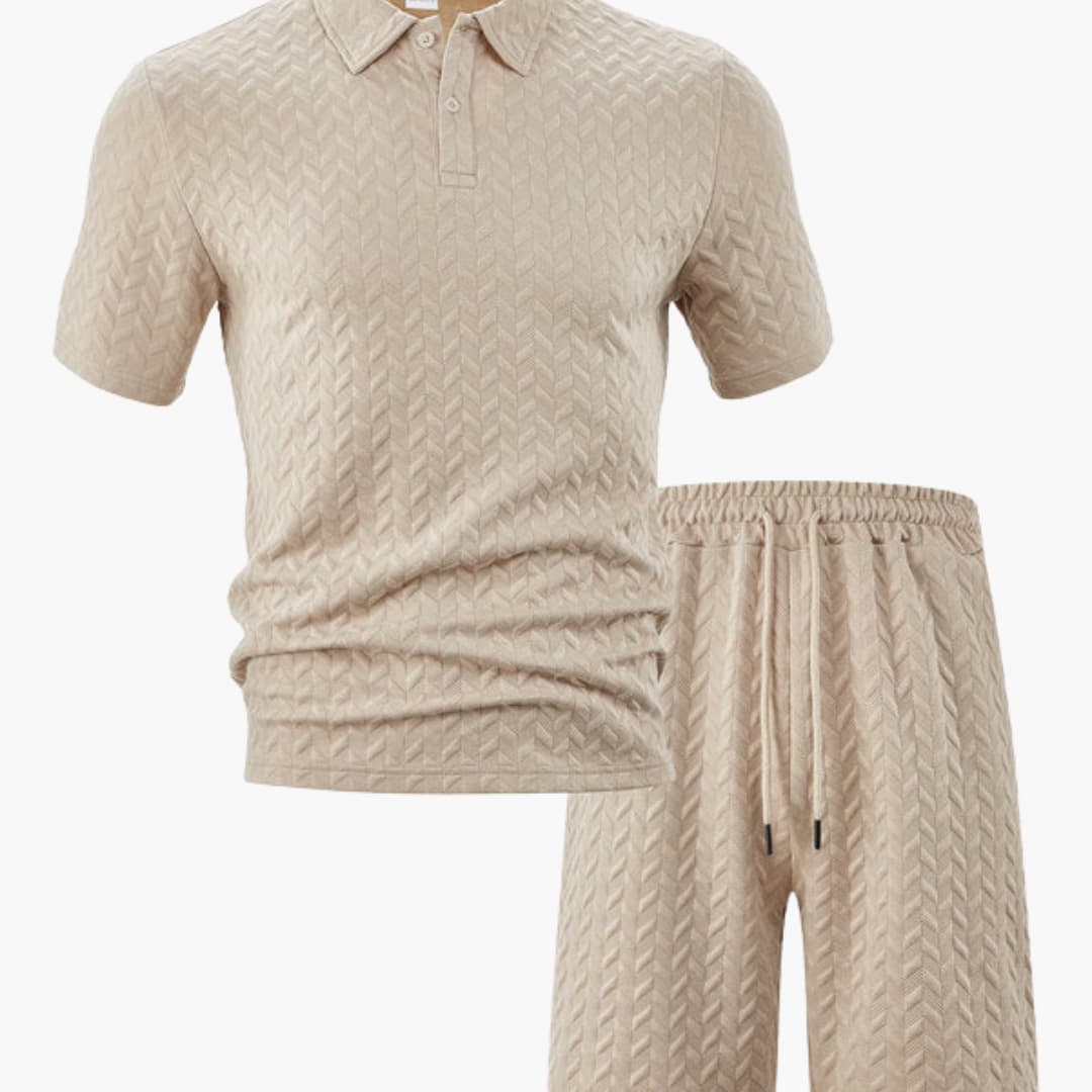 Herren Bekleidung | Kurzärmeliges Polo und Shorts Set mit Elastischem Bund | Bequem und Stilvoll für Sommeraktivitäten 5