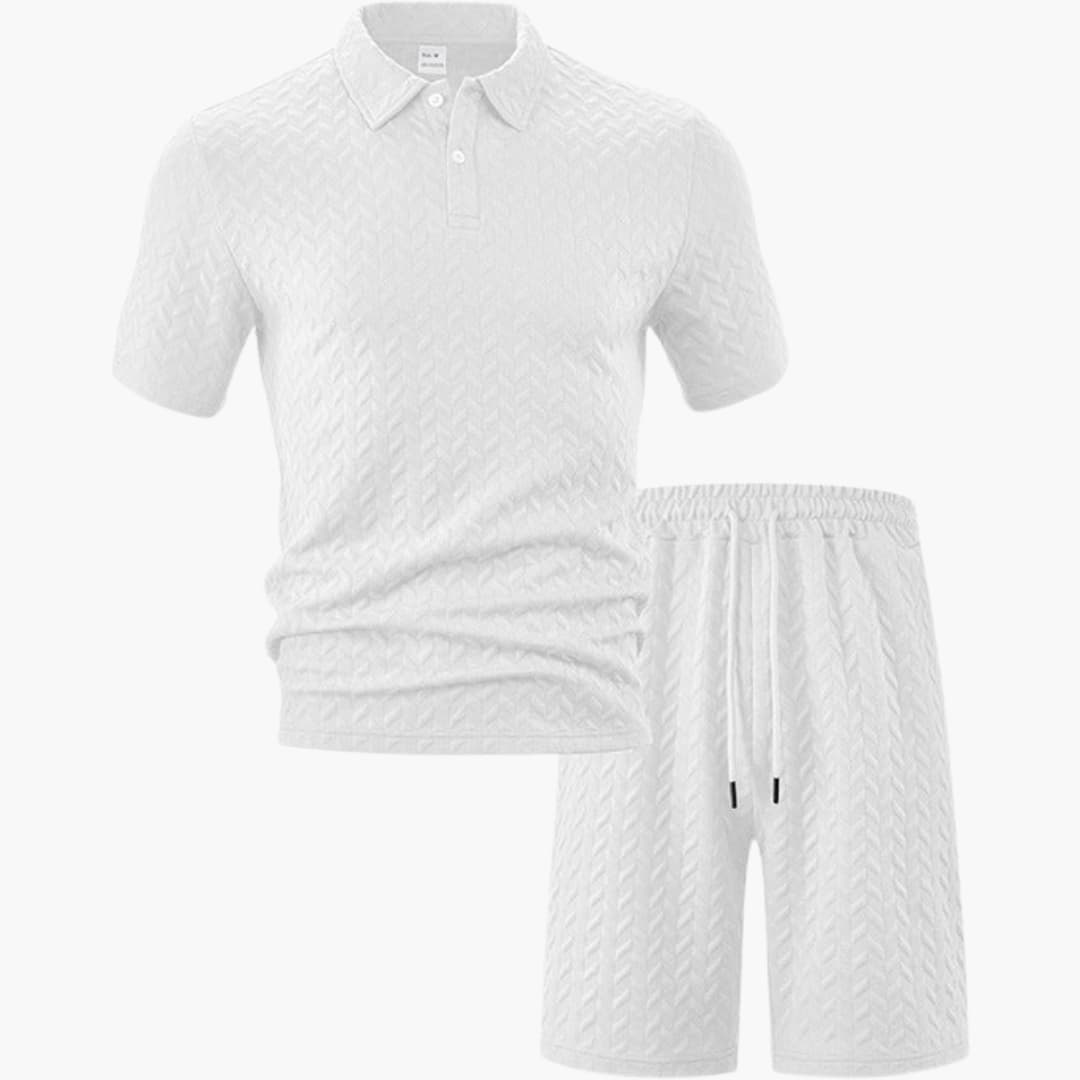 Herren Bekleidung | Kurzärmeliges Polo und Shorts Set mit Elastischem Bund | Bequem und Stilvoll für Sommeraktivitäten 6
