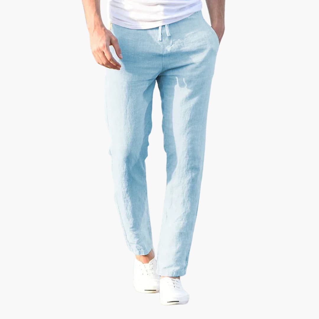 Herren Hosen | Atmungsaktive Sommerhose mit Kordelzug | Bequeme Passform für warme Tage 1
