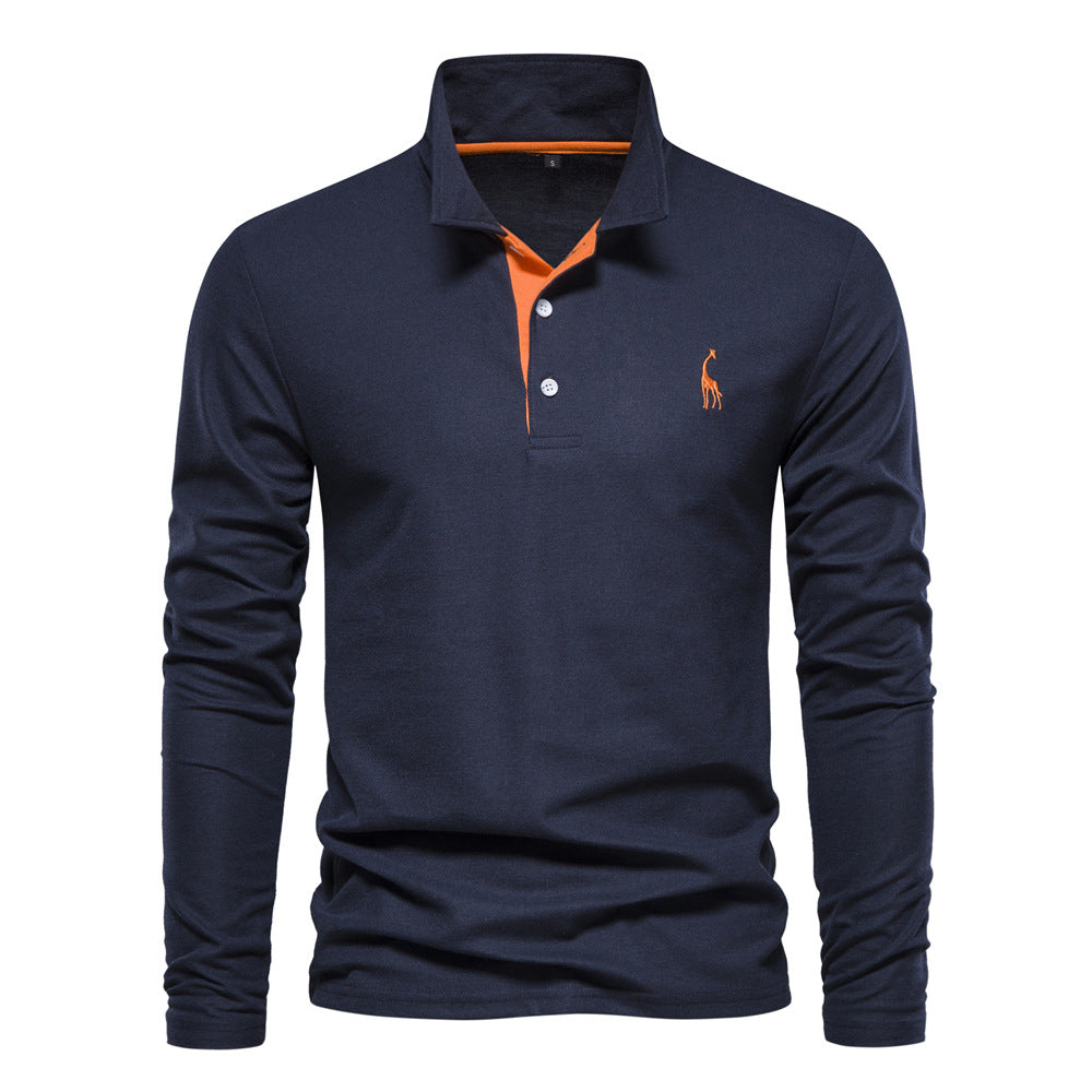 Herren Poloshirt Langarm aus Atmungsaktiver Baumwolle | Modernes Design für Bequemen Tragekomfort 1