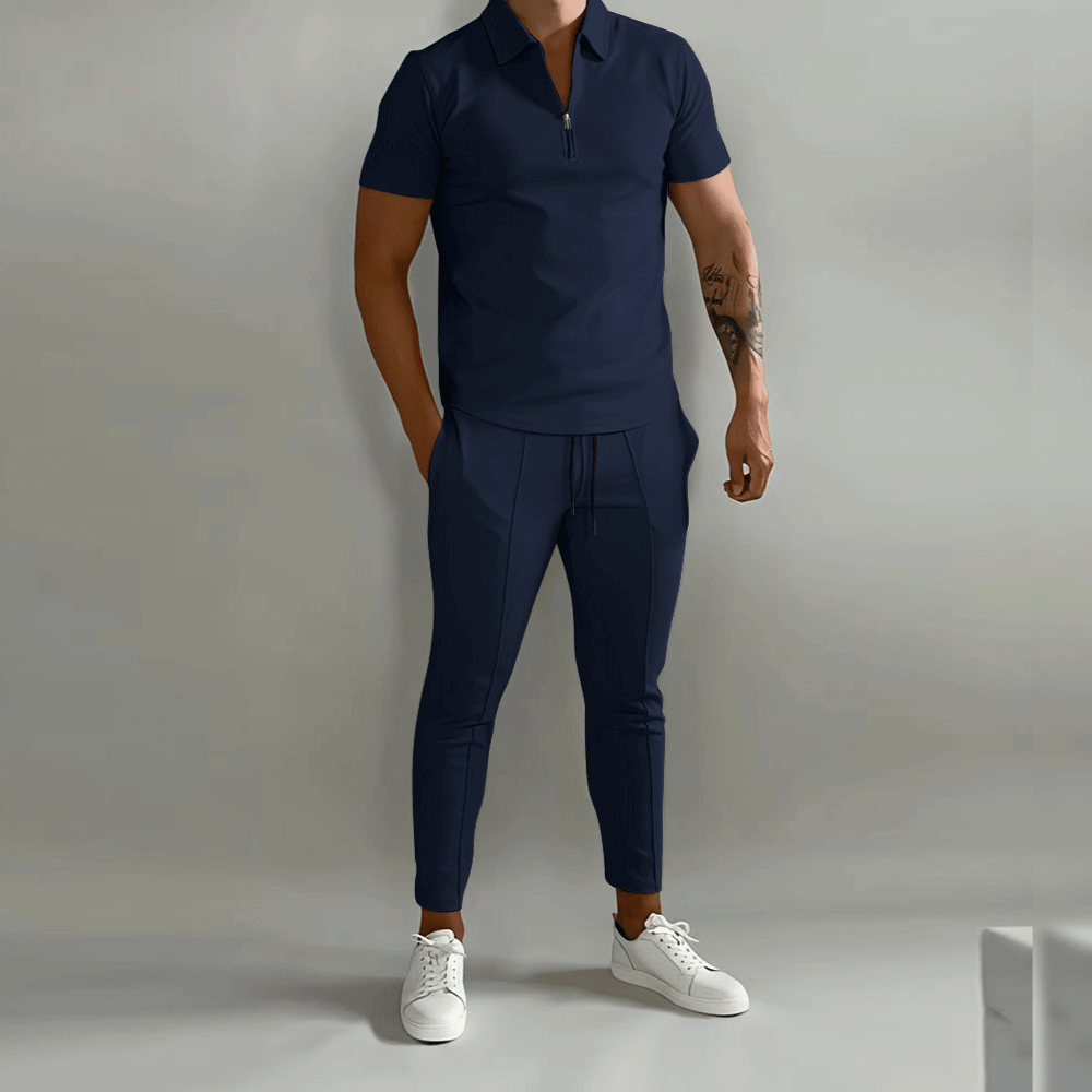 Herren Poloshirt mit Reißverschluss | Bequeme Freizeitmode für Stil und Komfort 0