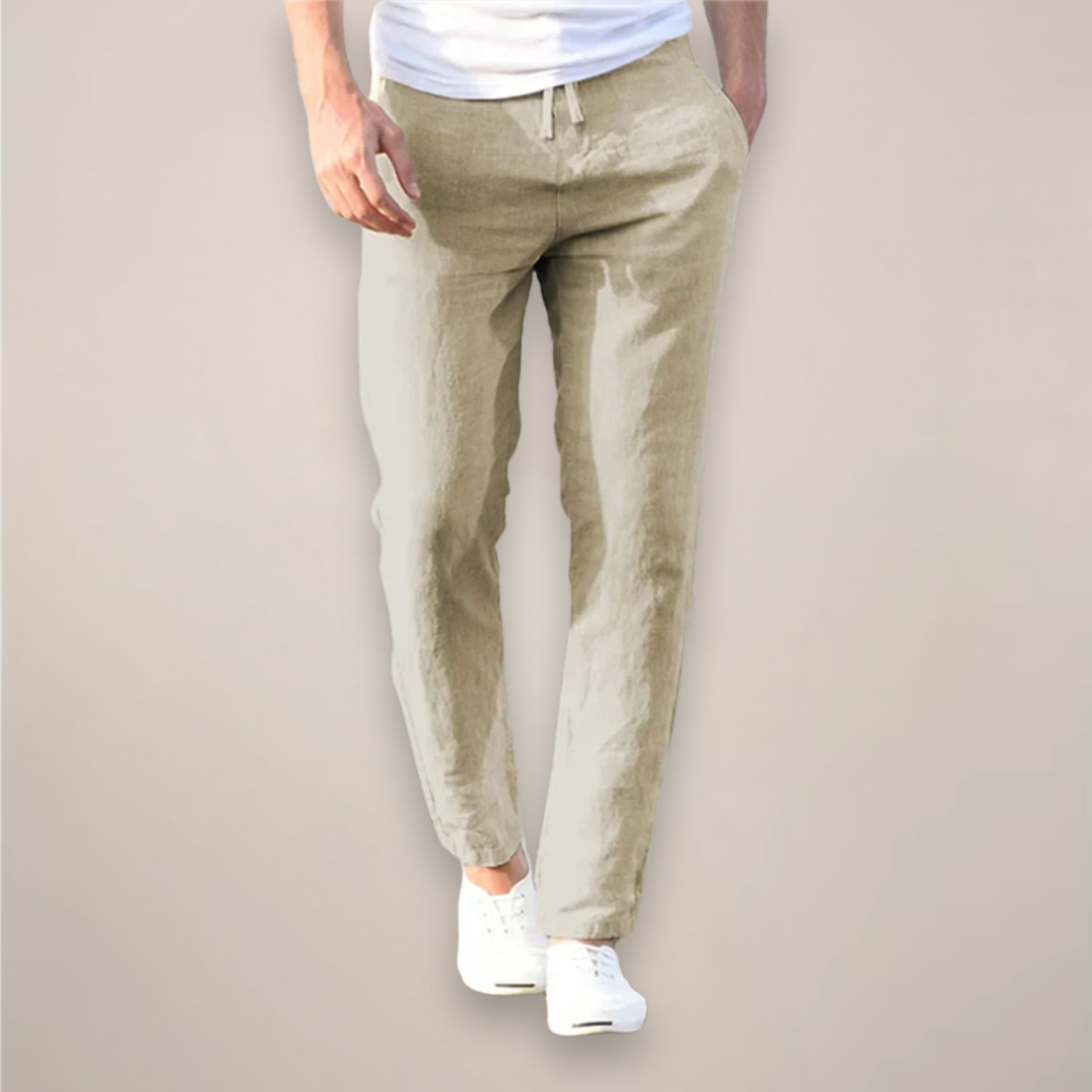 Herrenhose | Atmungsaktive Sommerhose mit Kordelzug | Bequeme Hosen für Herren für Alltag und Freizeit 1