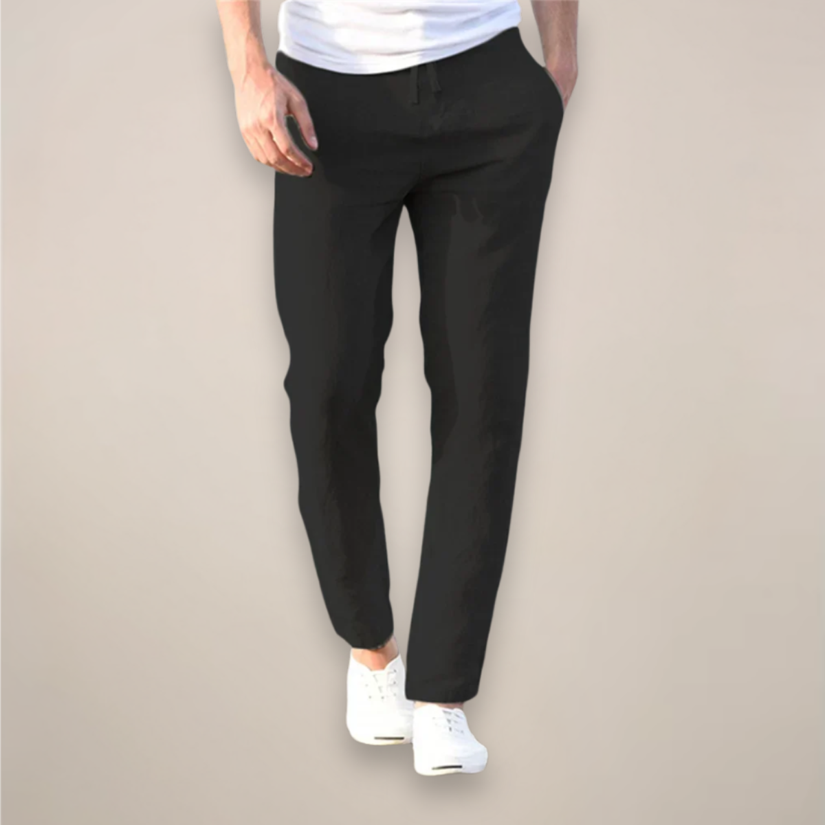 Herrenhose | Atmungsaktive Sommerhose mit Kordelzug | Bequeme Hosen für Herren für Alltag und Freizeit 2