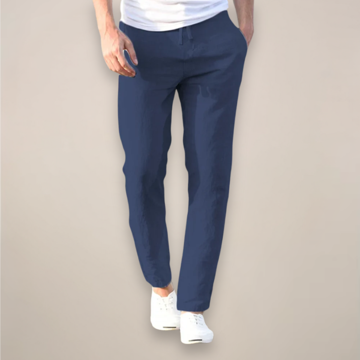 Herrenhose | Atmungsaktive Sommerhose mit Kordelzug | Bequeme Hosen für Herren für Alltag und Freizeit 4