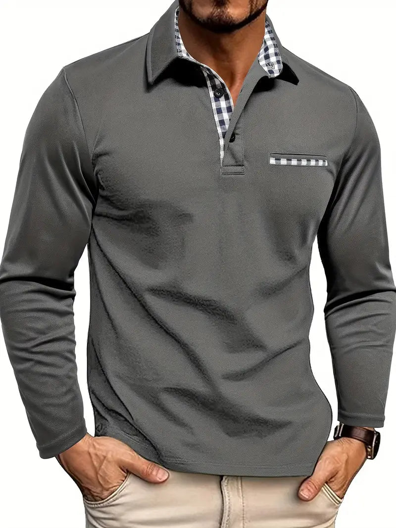 Herrenpolo | Langärmliges Baumwollmischung Shirt mit Bequemer Passform | Stilvolles Design für Vielseitige Outfits 1