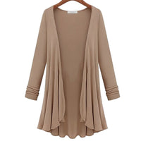 Damen Cardigan Regular Fit Freizeit mit Rüschen langärmelig