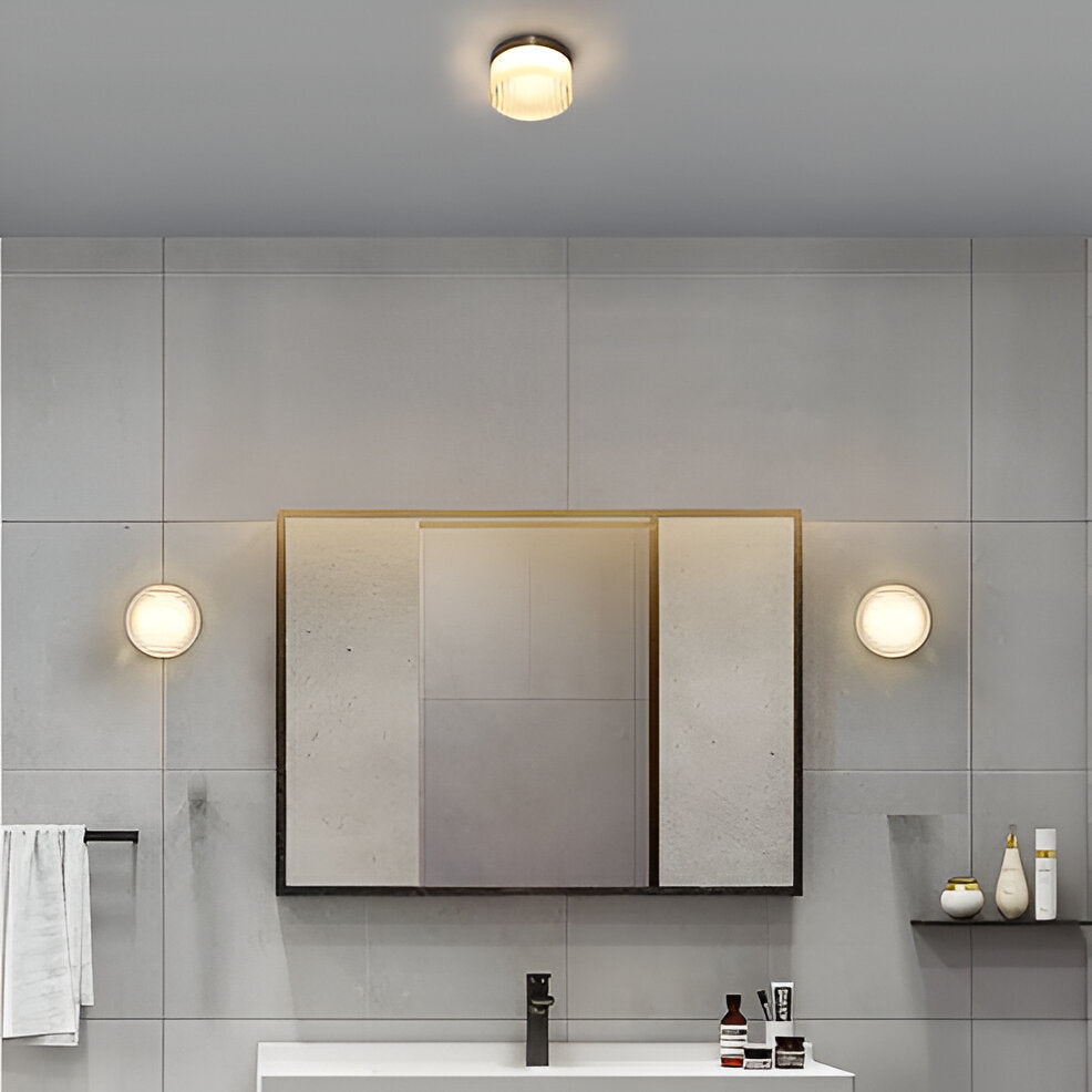 Wandleuchte Minimalistisch Bernstein Glas Innen- und Außenbereich