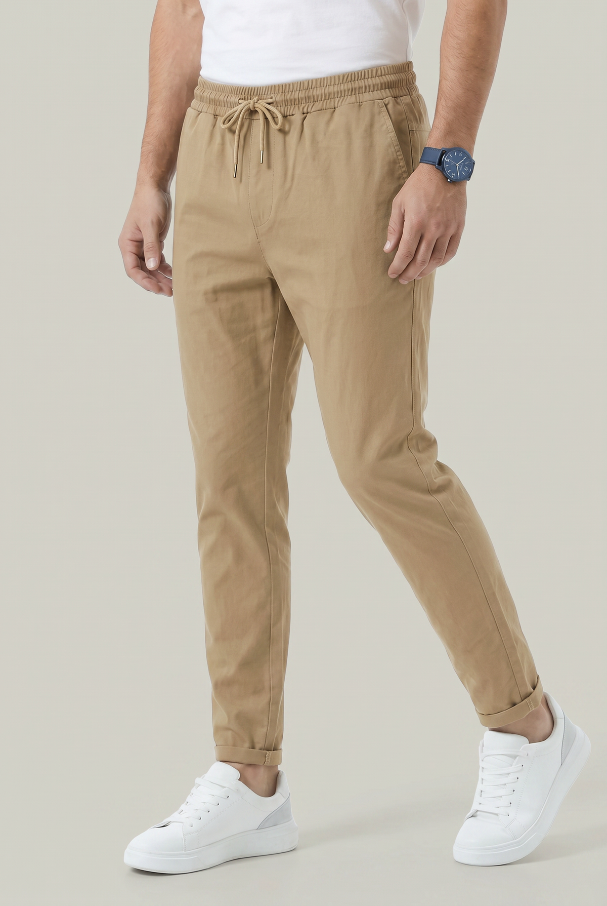 Herren Hose Slim Fit Freizeit mit elastischem Bund
