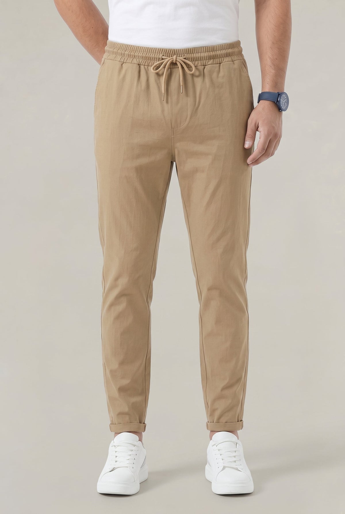 Herren Hose Slim Fit Freizeit mit elastischem Bund