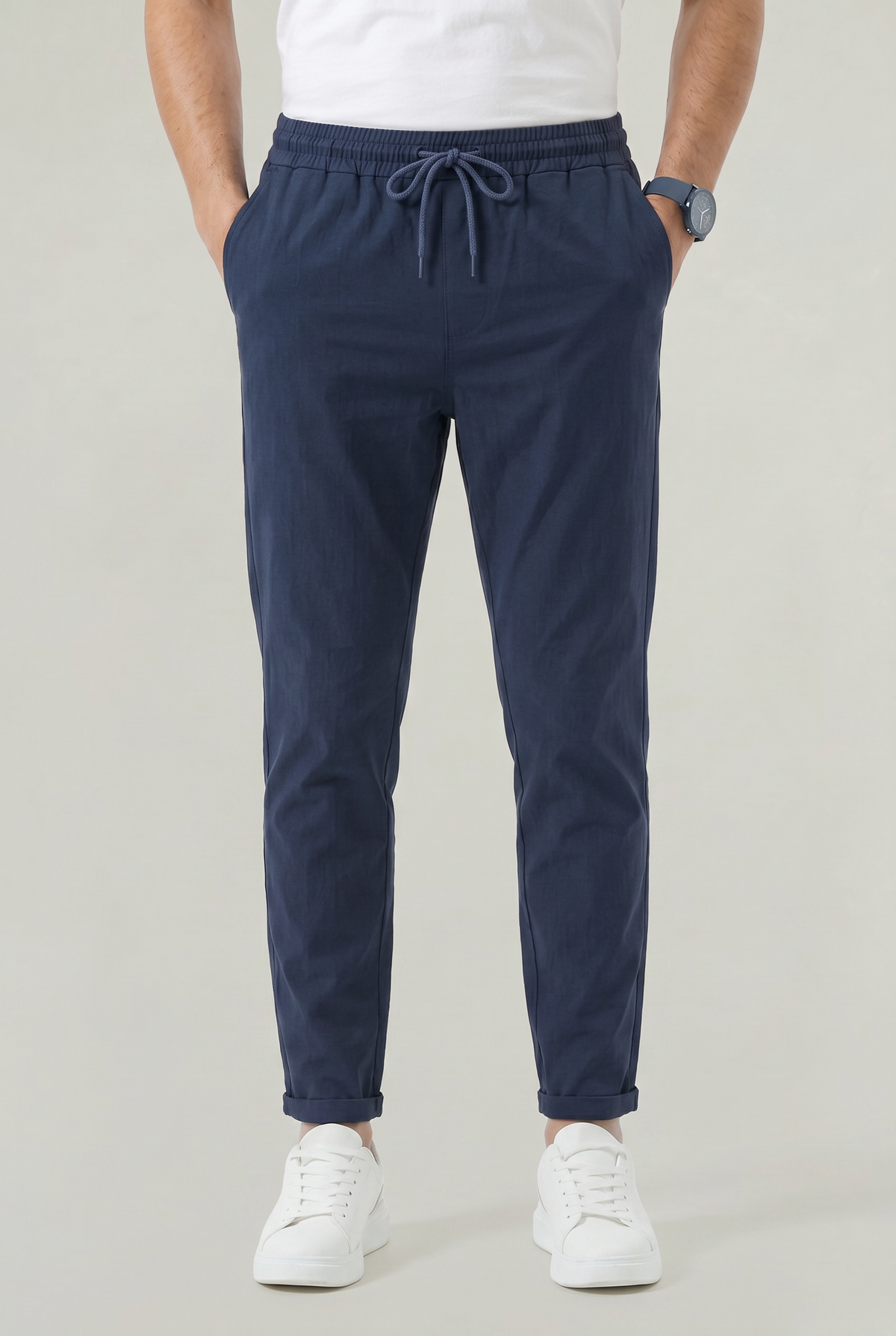 Herren Hose Slim Fit Freizeit mit elastischem Bund