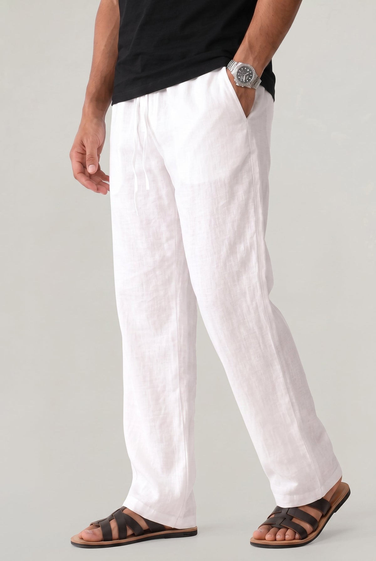 Hose Damen Gerade Passform Freizeit Sommer