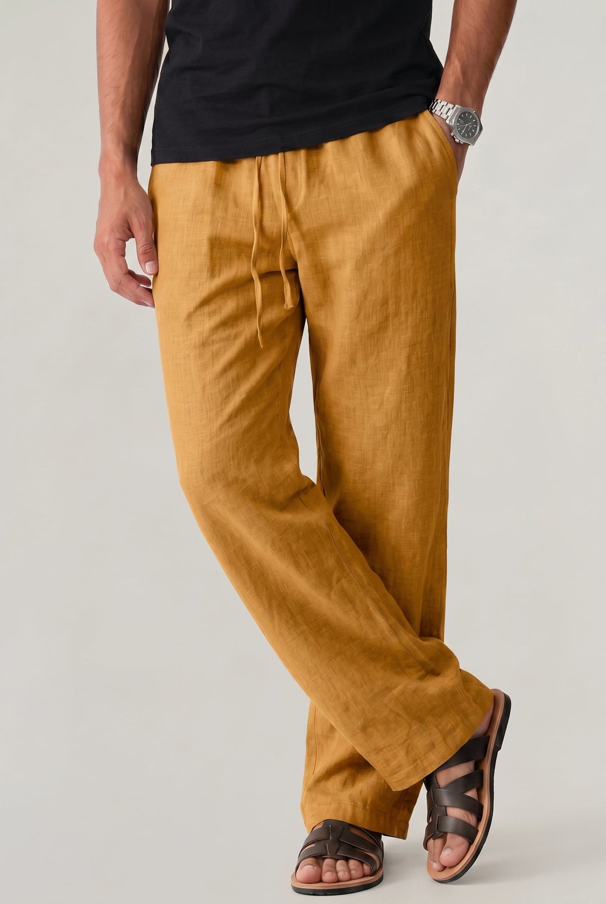 Hose Damen Gerade Passform Freizeit Sommer