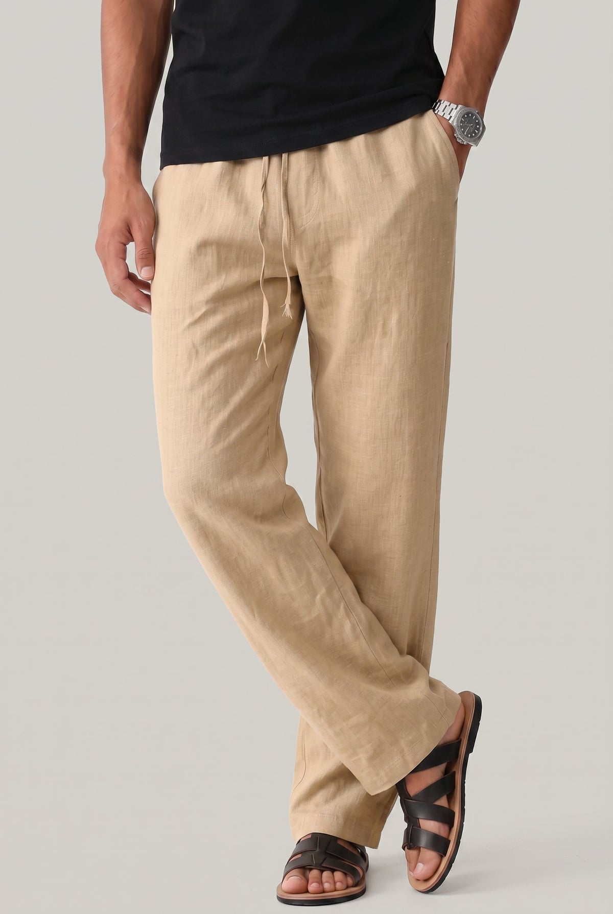 Hose Damen Gerade Passform Freizeit Sommer