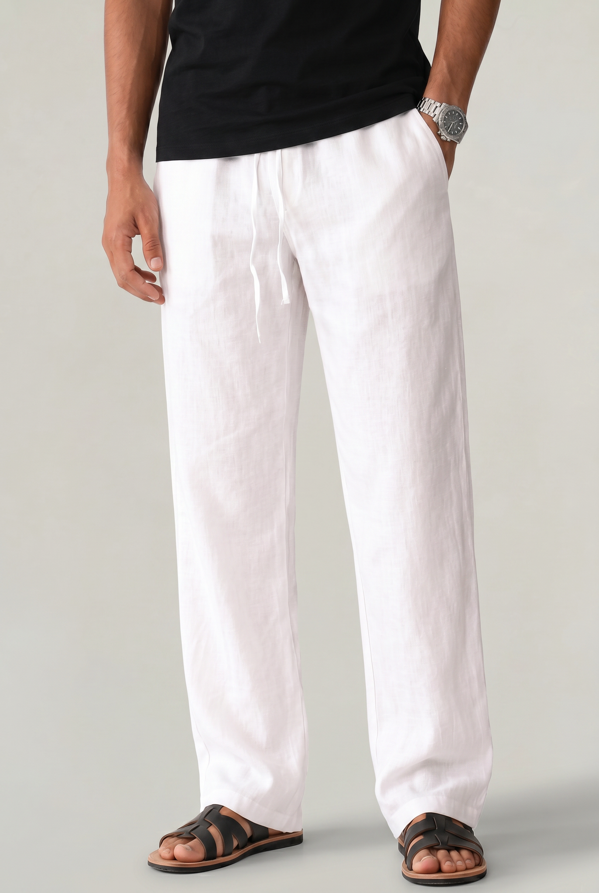 Hose Damen Gerade Passform Freizeit Sommer
