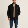Herren Overshirt Regular Fit Smart Casual Langarm Hemd