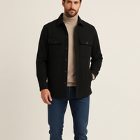 Herren Overshirt Regular Fit Smart Casual Langarm Hemd