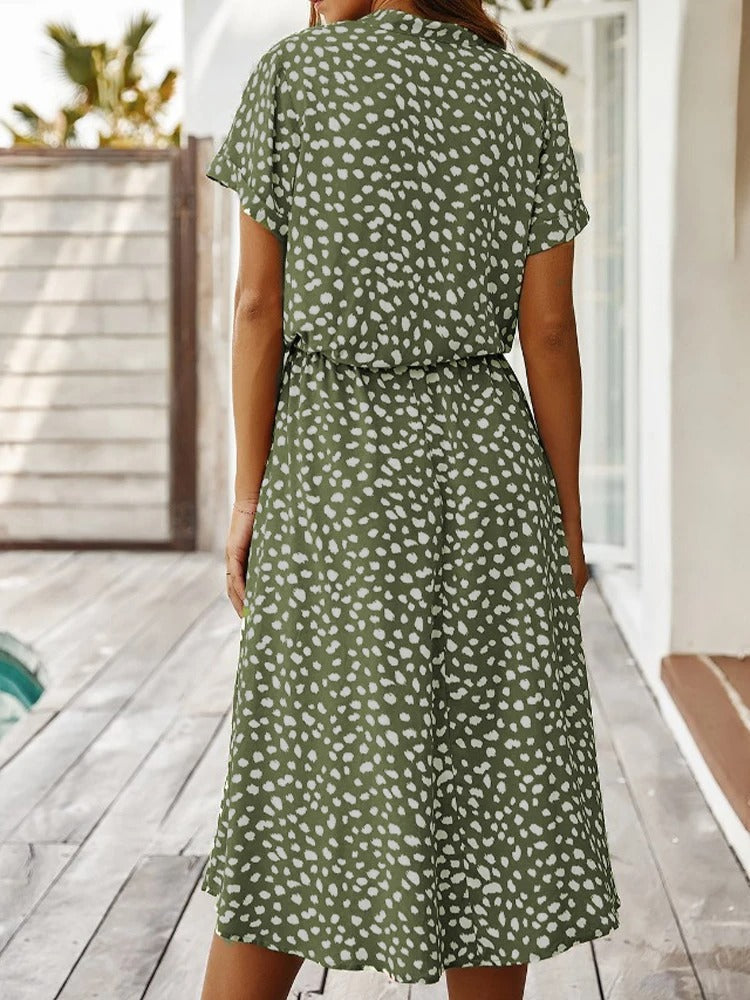 Damen Sommerkleid Regular Fit Freizeit leicht und luftig mit Print